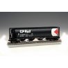 Canadian Cylindrical 4-Bay Grain Hopper - Ready to Run - Silver Series(R) -- Canadian Pacific (black, white, red Multimark Logo)