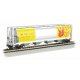 Canadian Cylindrical 4-Bay Grain Hopper - Ready to Run - Silver Series(R) -- Government of Canada 3 CNWX (silver, yellow, brown)