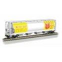 Canadian Cylindrical 4-Bay Grain Hopper - Ready to Run - Silver Series(R) -- Government of Canada 3 CNWX (silver, yellow, brown)