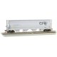 Canadian Cylindrical 4-Bay Grain Hopper - Ready to Run - Silver Series(R) -- Canadian National (gray, North America Logo)