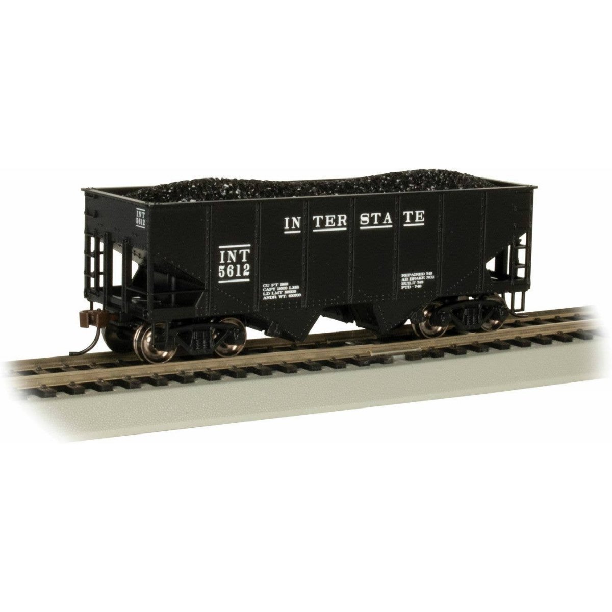 USRA 55-Ton Outside-Braced Hopper with Load - Ready to Run - Silver Series(R) -- Interstate 5612 (black)