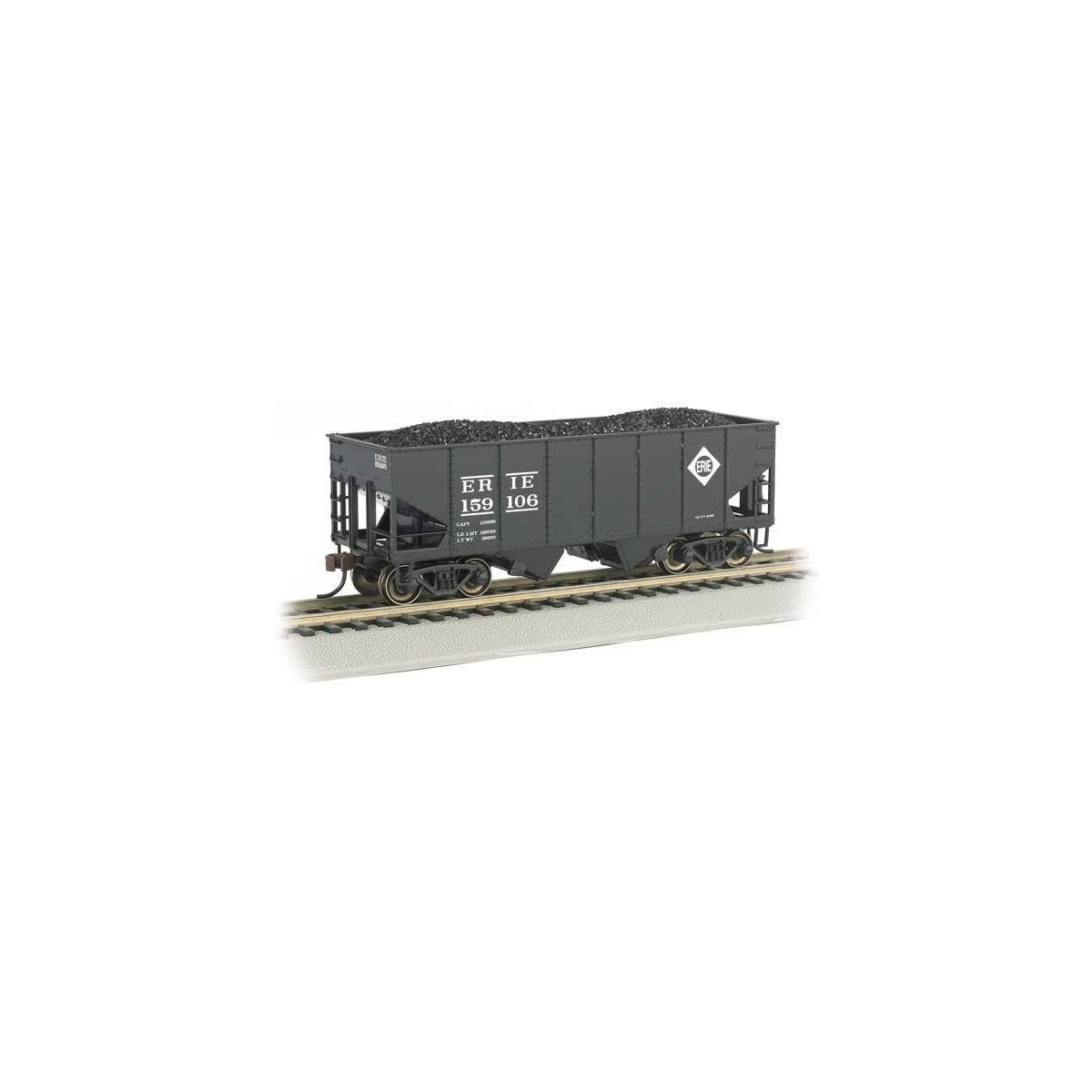 USRA 55-Ton Outside-Braced Hopper with Load - Ready to Run - Silver Series(R) -- Erie 159106 (black)