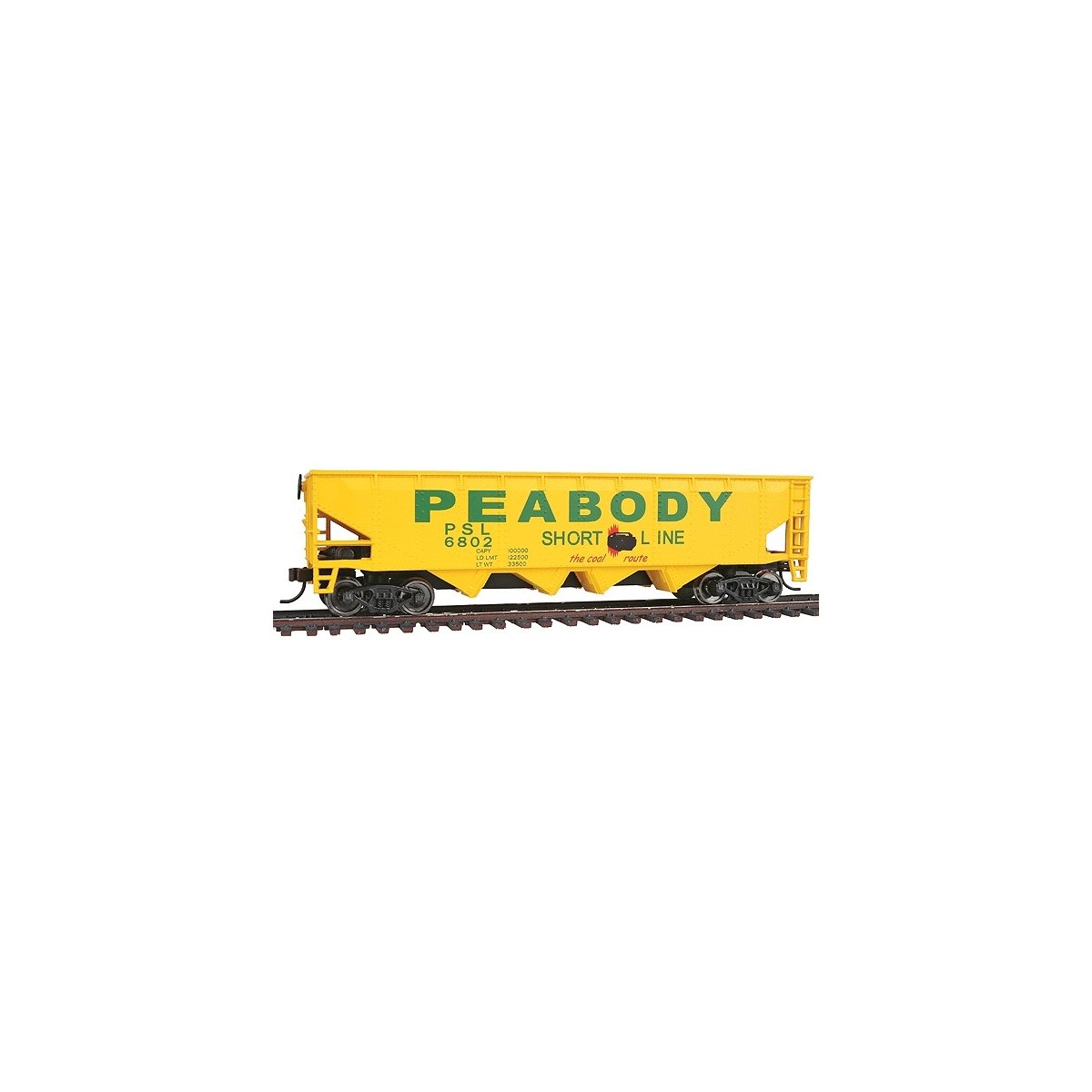 Offset Quad Hopper - Ready To Run -- Peabody Short Line 6802