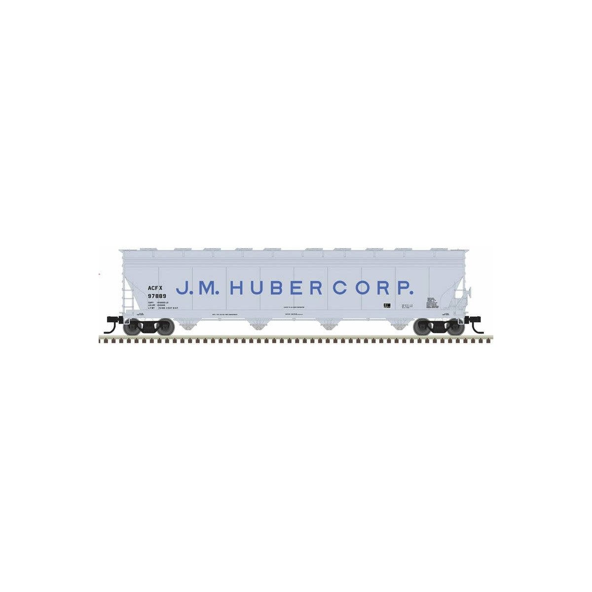 ACF 5701 Centerflow Plastics Hopper - Ready to Run - Master(R) -- J.M. Huber Corp. ACFX 97883 (gray, blue)