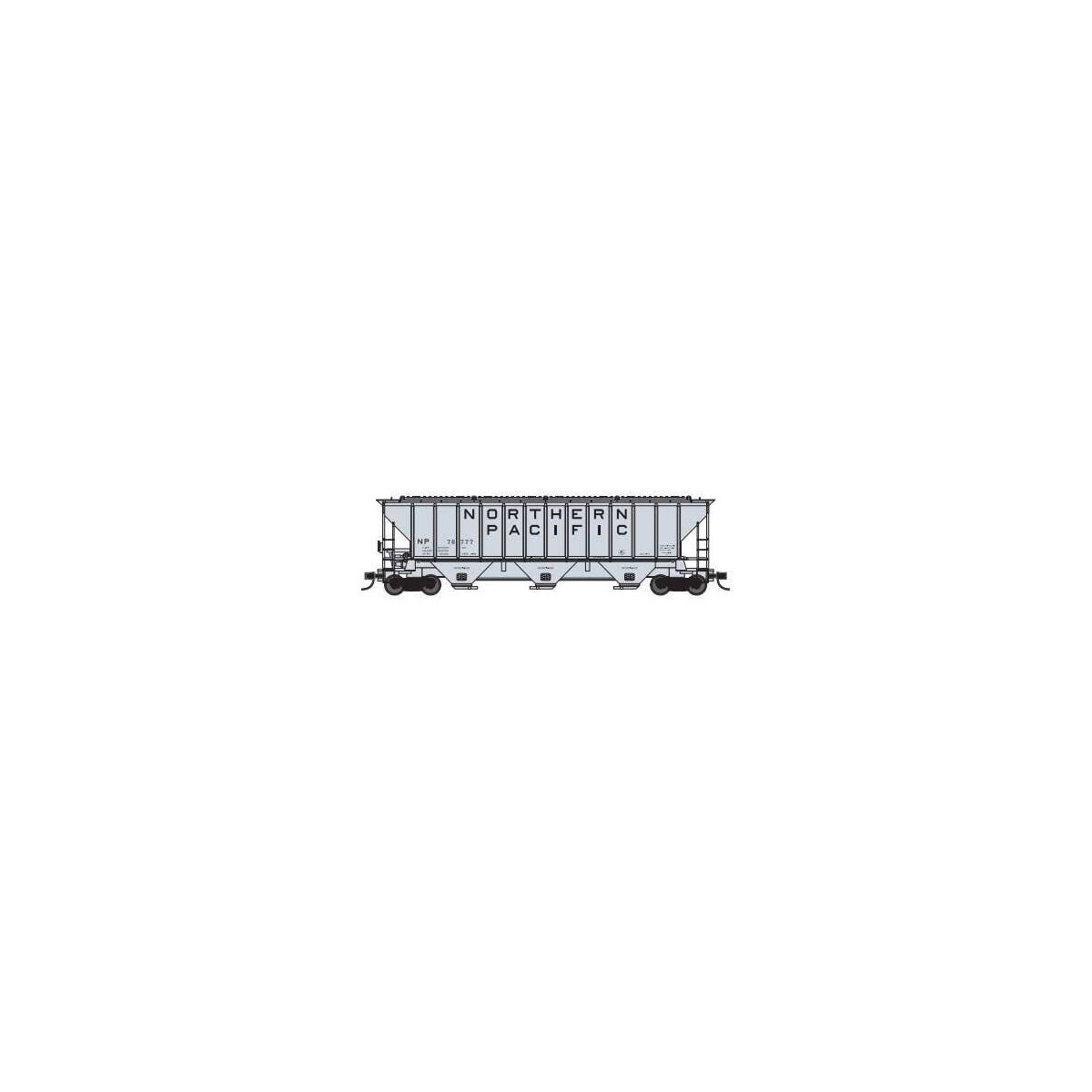 Pullman-Standard PS2-CD 4427 High-Side Covered Hopper - Ready to Run -- Northern Pacific 6 (gray, black, Large Lettering)