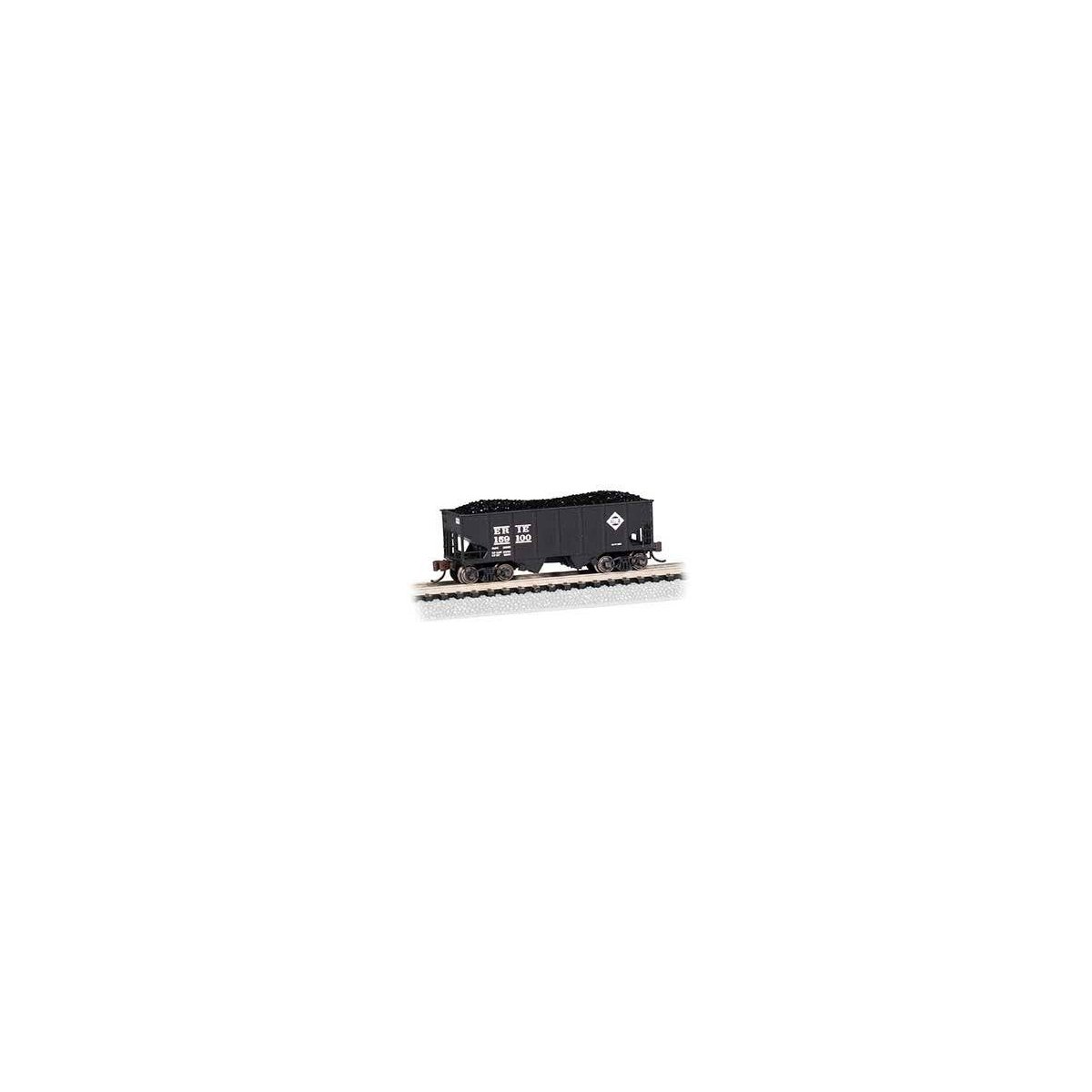 USRA 55-Ton 2-Bay Open Hopper with Load - Ready to Run -- Erie 159100 (black)