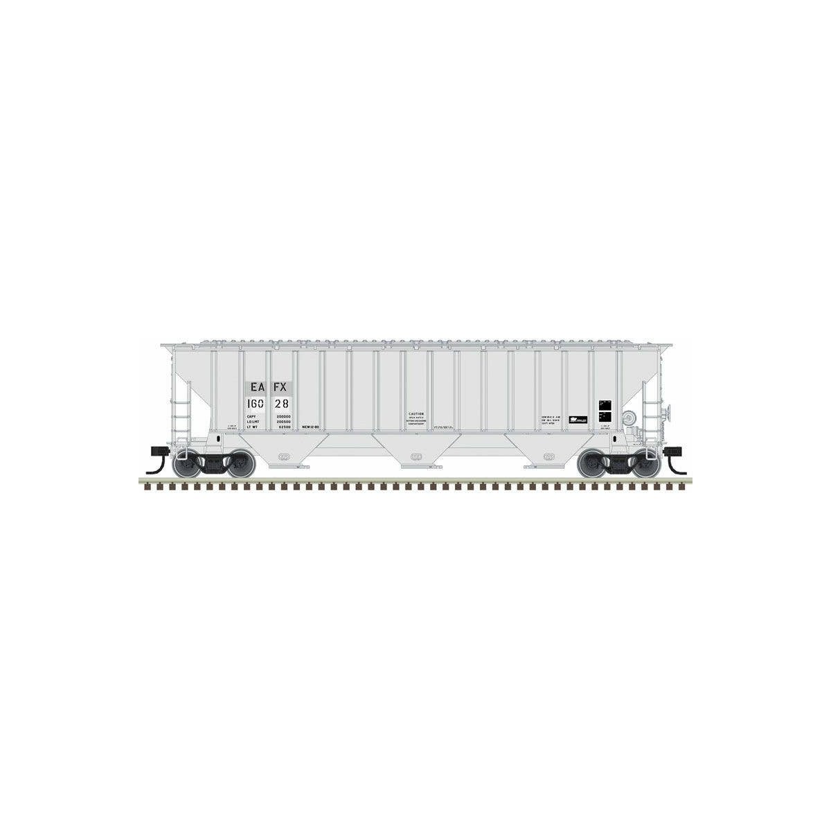 Thrall 4750 3-Bay Covered Hopper - Ready to Run -- Rail Logistics EAFX 16031 (gray, black)