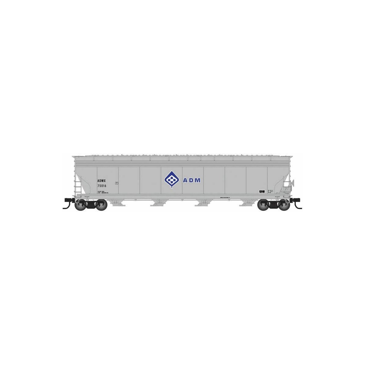 ACF 5701 Centerflow Grain Hopper - Ready to Run - Master(R) -- ADM 75027 (gray, blue, Molecule Logo)