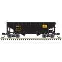 2-Bay Offset-Side Hopper with Flat Ends & Load - Ready to Run - Master(R) -- Maine Central 3723 (black, white, Harvest Gold), N,