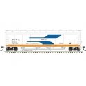 Pressureaide Centerflow Covered Hopper - Ready to Run - Master(R) -- ACFX 59914 (Venturi, white, blue, orange Sill), N, Atlas Mo