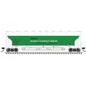 Pressureaide Centerflow Covered Hopper - Ready to Run - Master(R) -- Grace Davison 59783 (green, white), N, Atlas Model Railroad