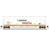 Pressureaide Centerflow Covered Hopper - Ready to Run - Master(R) -- Luzenac America 59762 (green, orange, white)