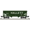 2-Bay Offset-Side Hopper with Flat Ends & Load 3-Pack - Ready to Run - Master( -- Hallett 9937, 9943, 9951 (green, white)