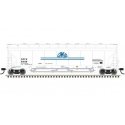 Pressureaide Centerflow Covered Hopper - Ready to Run - Master(R) -- OMYA 51761 (white, blue, Short Stripes), N, Atlas Model Rai