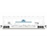Pressureaide Centerflow Covered Hopper - Ready to Run - Master(R) -- OMYA 51761 (white, blue, Short Stripes)