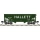 2-Bay Offset-Side Hopper with Flat Ends & Load - Ready to Run - Master(R) -- Hallett 9918 (green, white)