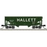 2-Bay Offset-Side Hopper with Flat Ends & Load - Ready to Run - Master(R) -- Hallett 9918 (green, white)