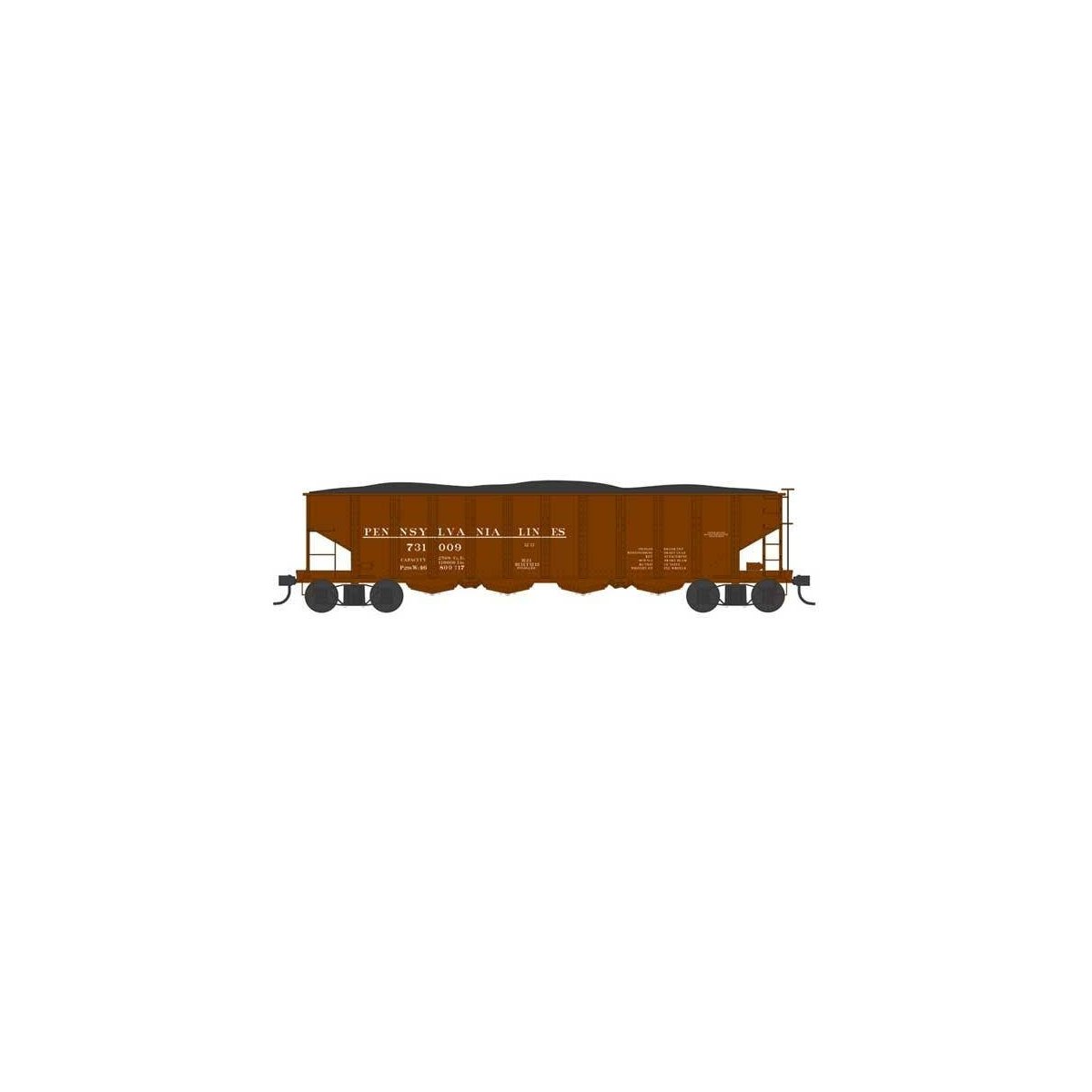 Class H21a 4-Bay Hopper - Ready to Run -- Pennsylvania Lines PCC&StL 731033 (H21, Blt. 12-13, Tuscan)