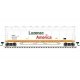 Pressureaide Centerflow Covered Hopper - Ready to Run - Master(R) -- Luzenac America 59748 (green, orange, white)