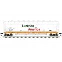 Pressureaide Centerflow Covered Hopper - Ready to Run - Master(R) -- Luzenac America 59748 (green, orange, white), N, Atlas Mode
