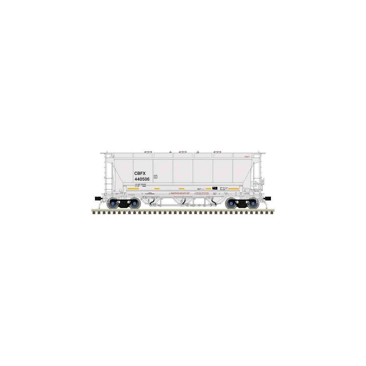 Trinity 3230 Pressure Differential PD Covered Hopper - Ready to Run Master Plu -- CIT Group CBFX 440507 (gray, black)
