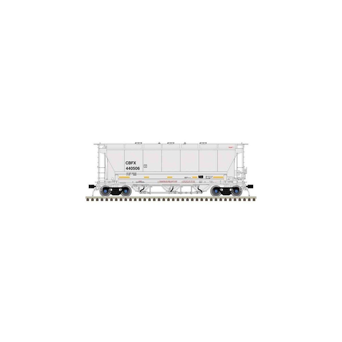 Trinity 3230 Pressure Differential PD Covered Hopper - Ready to Run Master Plu -- CIT Group CBFX 440512 (gray, black)