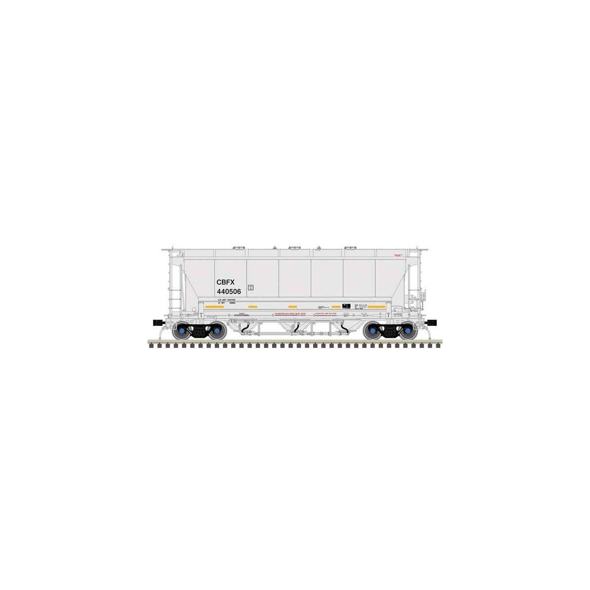 Trinity 3230 Pressure Differential PD Covered Hopper - Ready to Run Master Plu -- CIT Group CBFX 440522 (gray, black)