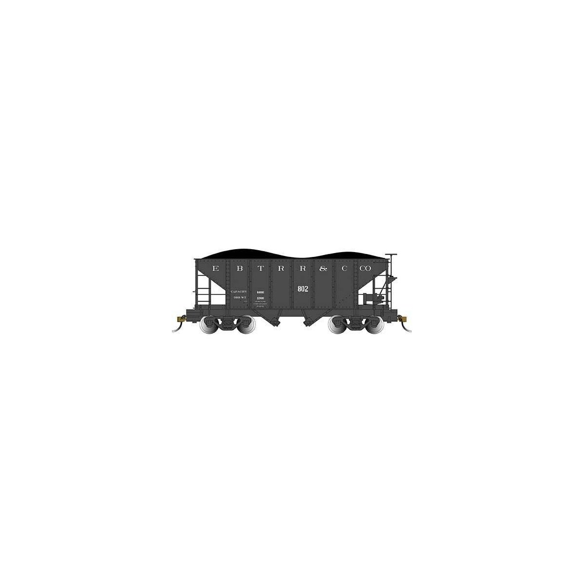 2-Bay Steel Hopper 2-Pack - Ready to Run - Spectrum(R) -- East Broad Top 802, 805 (black)