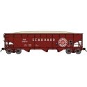70-Ton Offset-Side 3-Bay Hopper w/Load - Ready to Run -- Seaboard Air Line 39256 (Post-1974,Boxcar Red, Heart Logo ), N, Bluford