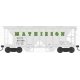 70-Ton 2-Bay Covered Hopper w/Open Sides - Ready to Run - Executive Line -- Mathieson 25507 (Blt. 7-51 Repack 7-51, gray, green,
