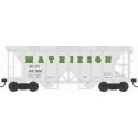 70-Ton 2-Bay Covered Hopper w/Open Sides - Ready to Run - Executive Line -- Mathieson 25507 (Blt. 7-51 Repack 7-51, gray, green,