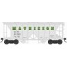 70-Ton 2-Bay Covered Hopper w/Open Sides - Ready to Run - Executive Line -- Mathieson 25507 (Blt. 7-51 Repack 7-51, gray, green,