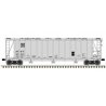 General American 3500 Dry-Flo 3-Bay Covered Hopper - Ready to Run -- Santa Fe 300694 (gray, black)