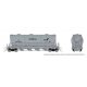 ACF PD3500 Flexi Flo Covered Hopper 6-Pack - Ready to Run -- Conrail (1980s Repaint, gray, black, Medium Logo)