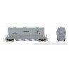 ACF PD3500 Flexi Flo Covered Hopper 6-Pack - Ready to Run -- Conrail (1980s Repaint, gray, black, Medium Logo)
