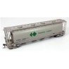 NSC 3800 Cylindrical Covered Hopper - Ready to Run -- Canpotex PETX 2 (gray, green)
