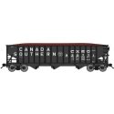 70-Ton 3-Bay 14-Panel Hopper w/Load - Ready to Run -- Canada Southern 906545 (Version 2, black, Billboard Lettering, No Stripes)