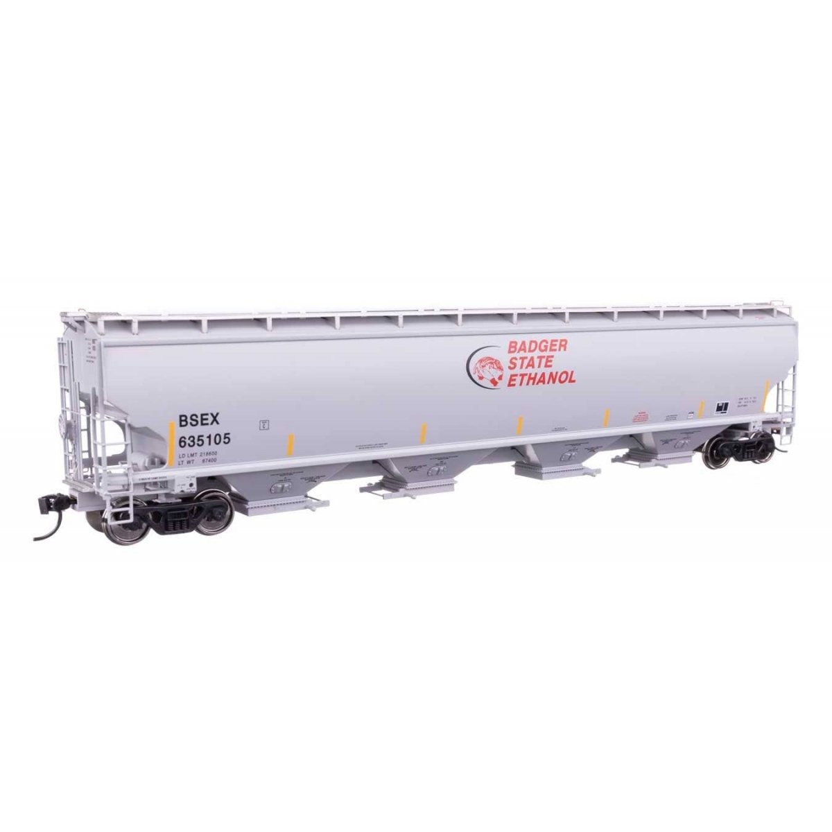 67′ Trinity 6351 4-Bay Covered Hopper - Ready to Run -- Badger State Ethanol BSEX 635105