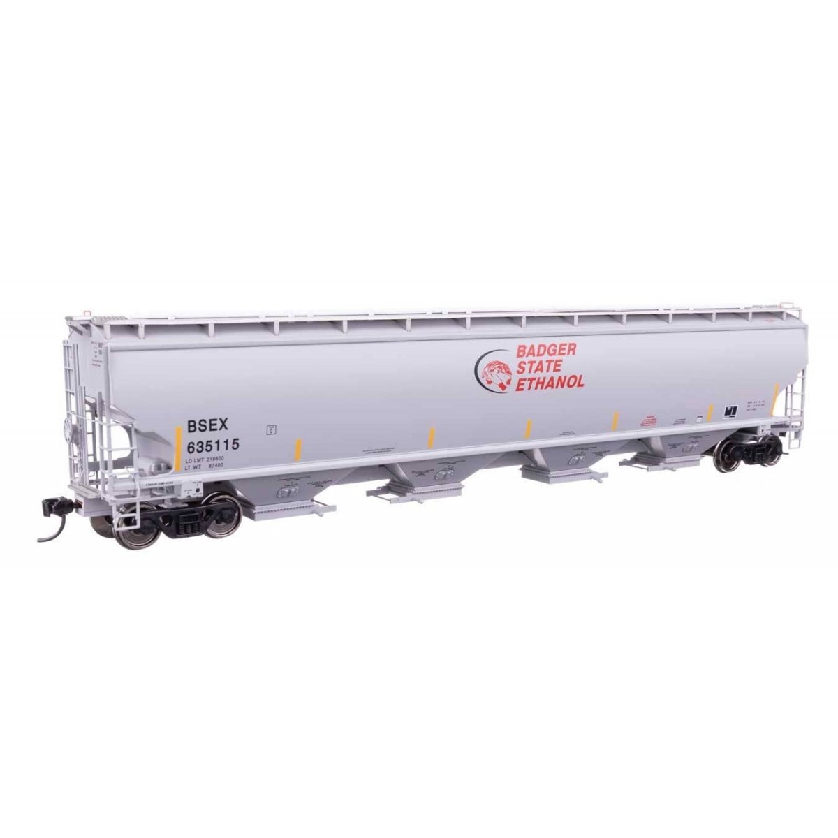 67′ Trinity 6351 4-Bay Covered Hopper - Ready to Run -- Badger State Ethanol BSEX 635115