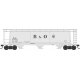 3-Bay Cylindrical Covered Hopper - Ready to Run - Executive Line -- Baltimore & Ohio 837564 (Blt. 9-65, gray, black, Small Capit