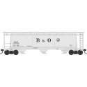 3-Bay Cylindrical Covered Hopper - Ready to Run - Executive Line -- Baltimore & Ohio 837564 (Blt. 9-65, gray, black, Small Capit
