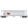 3-Bay Cylindrical Covered Hopper - Ready to Run - Executive Line -- Phillips Chemical Company 5503 (Blt. 5-64, gray, white, red,