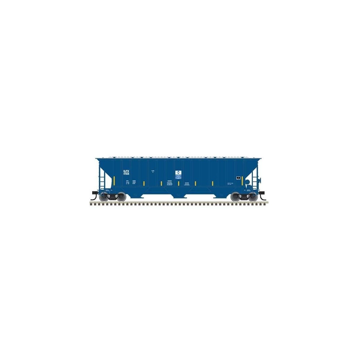 Thrall 4750 Covered Hopper - Ready to Run -- David J. Joseph Transportation 475586 (blue, white)