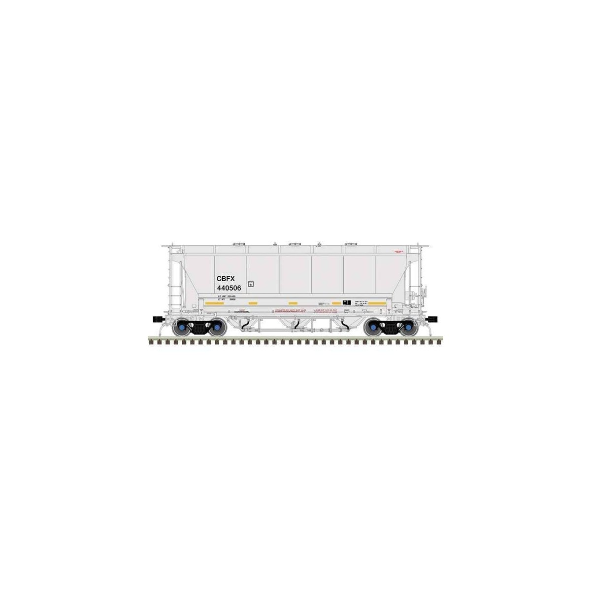 Trinity 3230 Pressure Differential PD Covered Hopper - Ready to Run Master Plu -- CIT Group CBFX 440506 (gray, black)