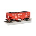 USRA 55-Ton Outside-Braced Hopper with Load - Ready to Run - Silver Series(R) -- Chicago, Burlington & Quincy 189301 (red, black