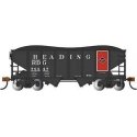 USRA 55-Ton Outside-Braced Hopper with Load - Ready to Run - Silver Series(R) -- Reading 78847 (black, red), N, Bachmann Industr