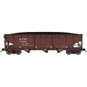 70-Ton Offset-Side 3-Bay Hopper w/Load - Ready to Run -- Santa Fe 78338 (Class Ga-121, Boxcar Red, No Logo), N, Bluford Shops 74