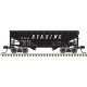 2-Bay Offset-Side Hopper with Flat Ends & Load - Ready to Run - Master(R) -- Reading 88203 (black, white)