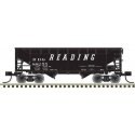2-Bay Offset-Side Hopper with Flat Ends & Load - Ready to Run - Master(R) -- Reading 88203 (black, white), N, Atlas Model Railro