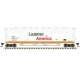 Pressureaide Centerflow Covered Hopper - Ready to Run - Master(R) -- Luzenac America 59755 (green, orange, white)
